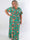 Pams Holiday - Lång stretchig plus size-klänning med julmotiv