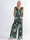 Pams Jumpsuit N/S - Jumpsuit med resår och bladmönster i stora storlekar