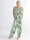 Pams Jumpsuit N/S - Jumpsuit med resår och bladmönster i stora storlekar