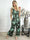 Pams Jumpsuit N/S - Jumpsuit med resår och bladmönster