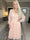 Pams Lace Midi L/S - Klänning i elastisk spets med lång ärm