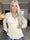 Pams Lace Shirt L/S - Blus med elastisk spets och lång ärm