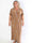 Pams Leaf Crystal - Lång stretch plus size klänning med strassmönster