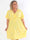 Pams Leaf Crystal Short - Stretch plus size klänning med strassmönster