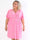 Pams Leaf Crystal Short - Stretch plus size klänning med strassmönster