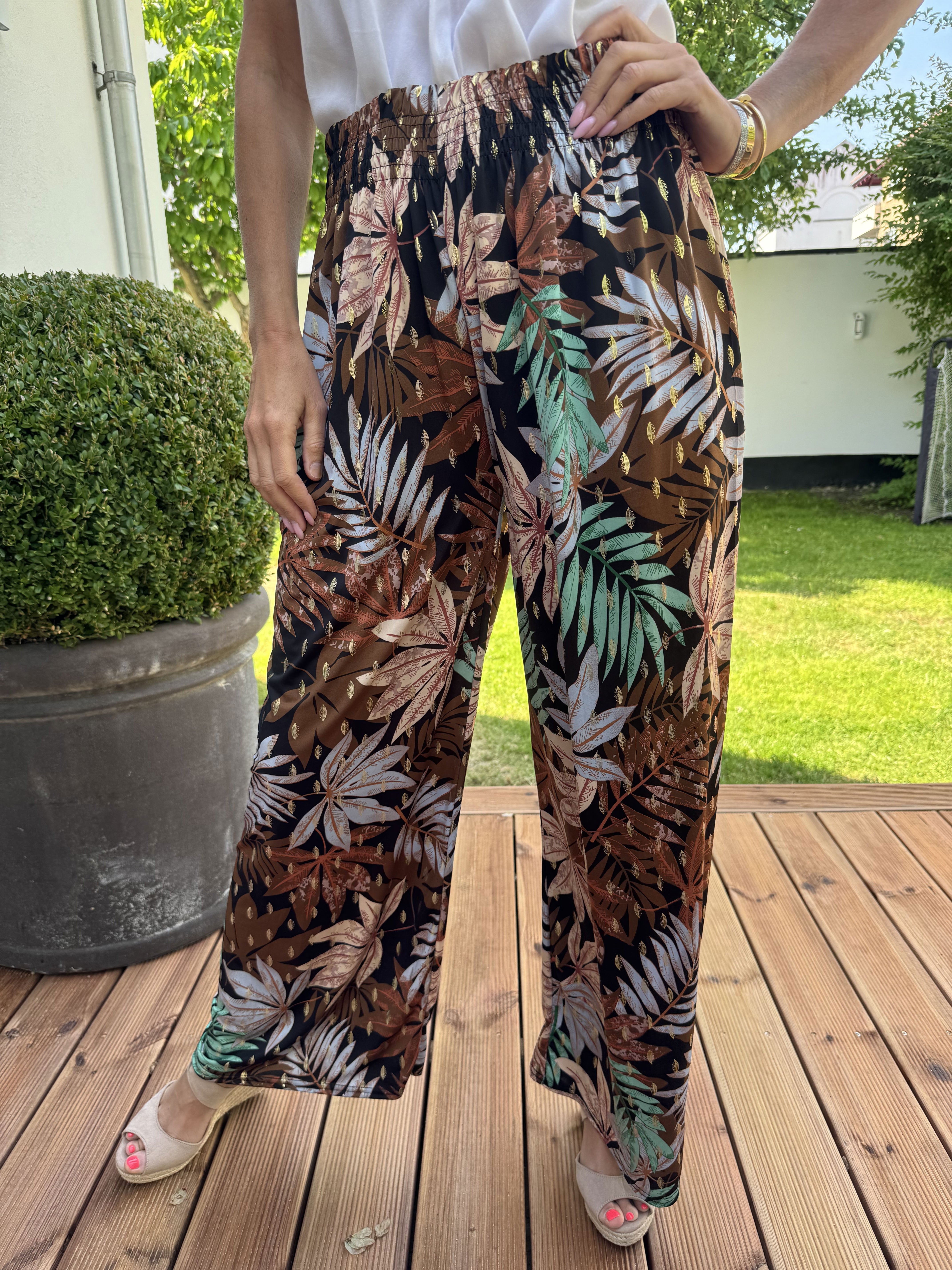 Pams Leaf Pants - Härligt stretchigt tyg som är skrynkelfritt