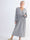 Pams Plain Midi L/S - Elastisk klänning i plus size med smock