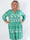 Pams Snow Short L/S - Elastisk plus size-klänning med jultryck