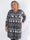 Pams Snow Short L/S - Elastisk plus size-klänning med jultryck