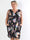 Pams Bouquet Short - Kort plus size kjole med blomster og guld støv