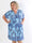 Pams Decor Short - Plus size kjole med fine mønstre og gyldne strejf
