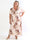 Pams Fleur - Plus size elastisk kjole med smock og japansk inspireret gulddetaljer