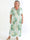 Pams Fleur - Plus size elastisk kjole med smock og japansk inspireret gulddetaljer