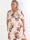 Pams Fleur Short - Plus size kjole med smock og japansk inspireret gulddetaljer