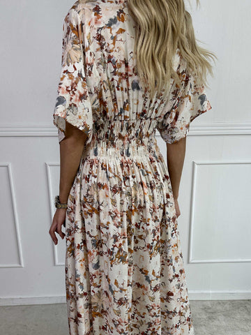 Pams Flower Viscose - Klänning nu i viskos med blomstermönster och smock