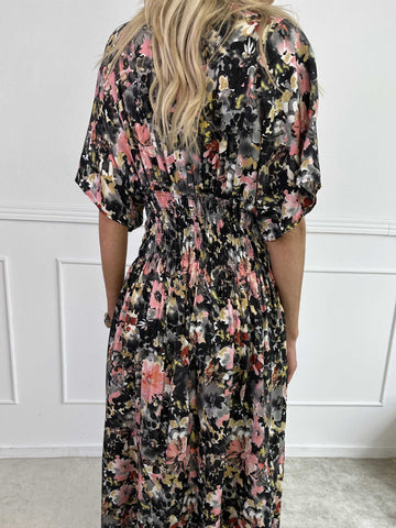 Pams Flower Viscose - Klänning nu i viskos med blomstermönster och smock