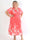 Pams Gilded Midi - Plus size kjole med blomsterprint og guld blade