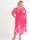 Pams Gilded Midi - Plus size kjole med blomsterprint og guld blade