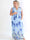 Pams Hummingbird Sleeveless - Elastisk plus size kjole med blomster og fugle motiver