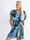 Pams Leaf Playsuit O/B - Mönstrad jumpsuit med resår i stora storlekar