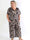 Pams Leafage Jumpsuit - Plus size jumpsuit i lövmönster med guldfärgade tofsar