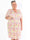 Pams Multi Flower Short - Klänning i plus size med blommönster och gulddetaljer