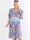Pams Paisley short S/S - Mönstrad elastisk plus size-klänning med smock