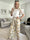 Pams sweet flower pants - Elastiska byxor utan veck med elastisk linning