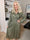 Pams Pattern Midi L/S - Elastisk kjole i krølfrit stof med lange ærmer
