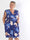 Pams Petal Short - Kort plus size kjole med kronblade og guld detaljer