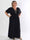 Pams Plain - Elastisk plus size kjole med smock