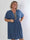 Pams Plain Short - Elastisk plus size kjole med smock i taljen