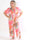 Pams Print Jumpsuit - Stretchig mönstrad plus size jumpsuit med guldfärgat damm