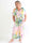 Pams Print Jumpsuit - Stretchig mönstrad plus size jumpsuit med guldfärgat damm