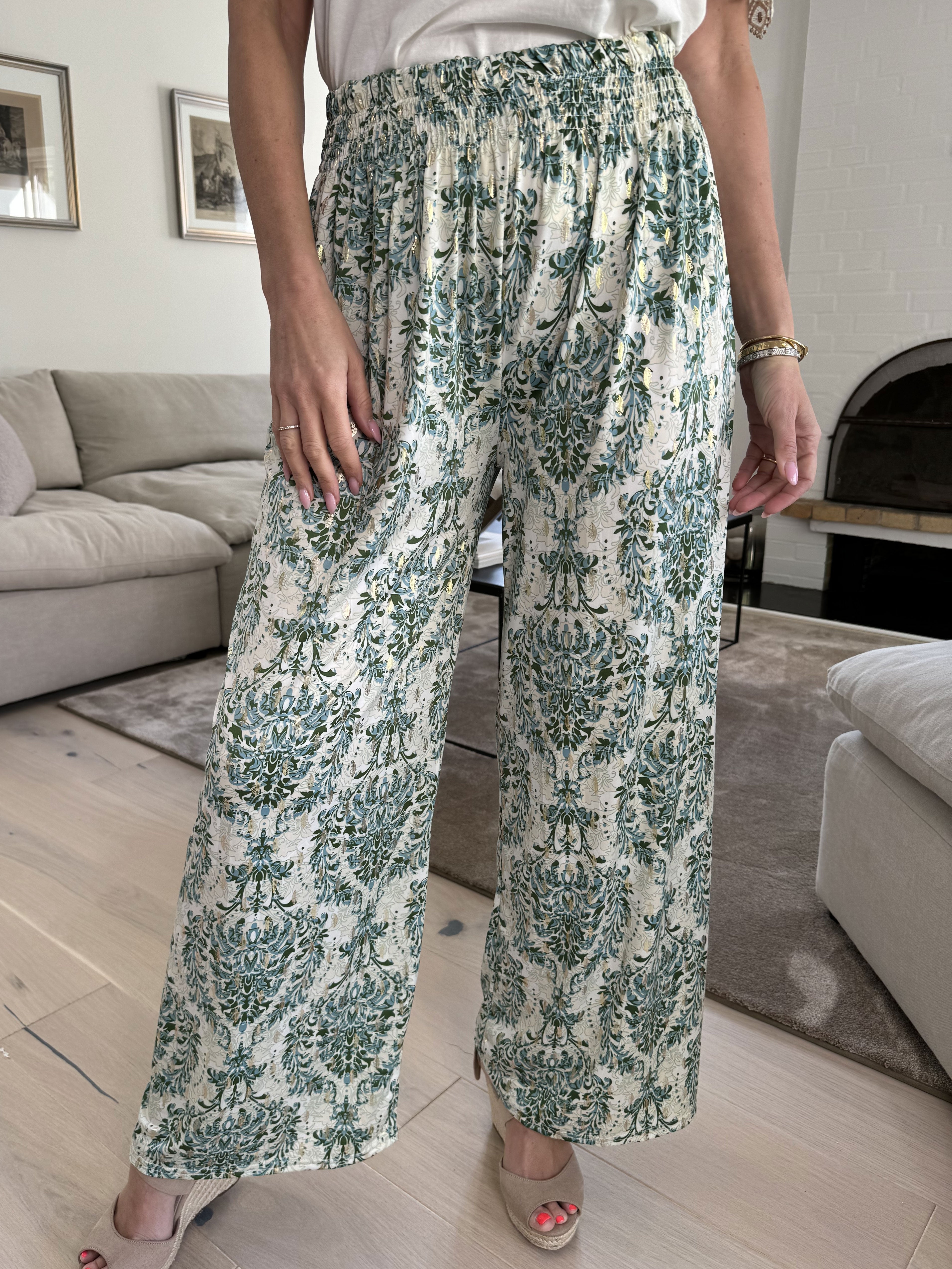 Pams Royal Pants - Elastiska byxor utan veck med elastisk linning