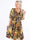Pams short S/S - Blommig plus size-klänning med resår och smock