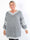 Pauline - Plus size strikkjole med V-udskæring og et cool LOVE-print på ærmerne