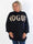 Priscilla - Stickad plus size tröja med VOGUE skrivet i guldglittertråd
