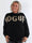 Priscilla - Stickad plus size tröja med VOGUE skrivet i guldglittertråd