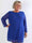 Ritte - Långärmad plus size meshklänning med glitterdetaljer