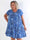 Roselin - Kort plus size t-shirtkjole i viskose med mønster