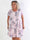 Roselin - Kort plus size t-shirtkjole i viskose med mønster