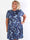 Sansa Butterfly Short - Elastisk plus size kjole med sommerfugleprint
