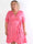 Savina Gold - Elastisk plus size klänning i omlott-look med guldprickar