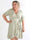 Savina Gold - Elastisk plus size klänning i omlott-look med guldprickar