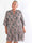 Severina - Plus size tunikakjole i viskose med palmemotiver og flæsekant forneden