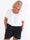 Stevie Summer - Plus size shorts i bomulds musselin-stof med sommermotiver