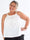Sunlove Crystal Top - Enfärgad plus size elastisk topp med mock neck
