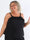 Sunlove Crystal Top - Enfärgad plus size elastisk topp med mock neck