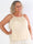 Sunlove Dot Top - Elastisk plus size-topp med band och guldprickar